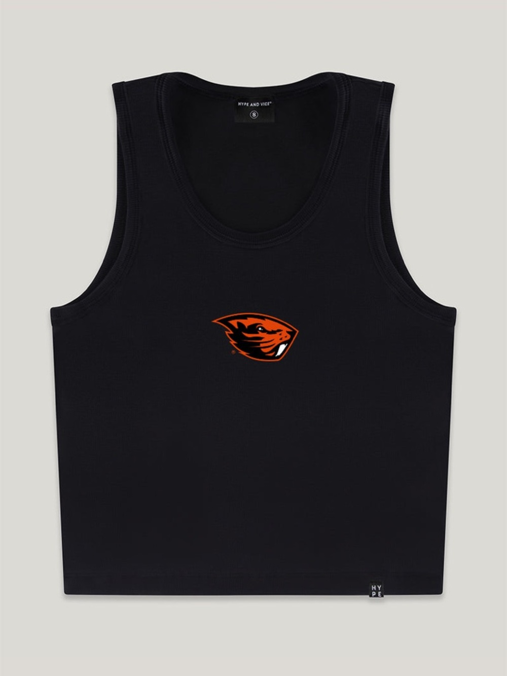 Hype and Vice Oregon State MVP Tank Top Black Embroidered Ribbed XL EUC